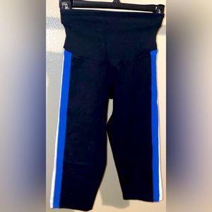 NWOT Yummie Talia Racing Stripe Capri Cotton Stretch Shaping Legging - XS